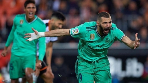 بنزيمة ينتزع التعادل لريال مدريد في بلنسية